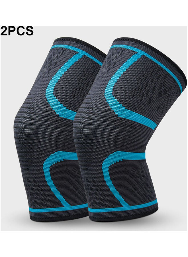 NIBEMINENT 2PCS Men Women Compression Sleeve Knitted Fabric Joint Pain-Relief Football Knee Pad Brace XL 20*5*12cm - Image 1