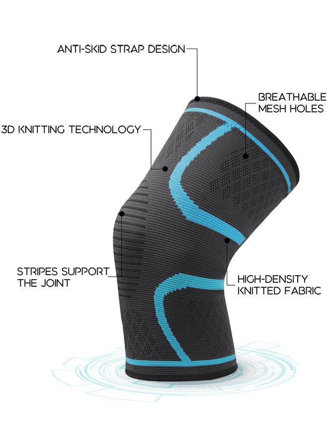 NIBEMINENT 2PCS Men Women Compression Sleeve Knitted Fabric Joint Pain-Relief Football Knee Pad Brace XL 20*5*12cm - Image 4