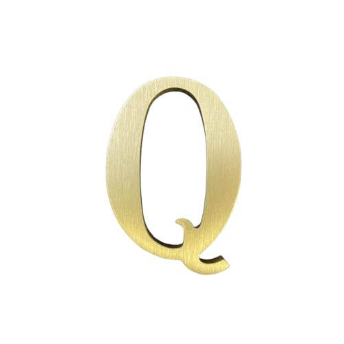 BWRMHME 1.77 Inch Height Self Adhesive Solid Brass English Letters 4.5CM Wall sticker Gold Mail Box Numbers House Address Numbers Shop Studio Name DIY Combination For Wall Home Decor Hardware (Q) - Image 1