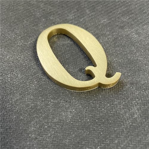 BWRMHME 1.77 Inch Height Self Adhesive Solid Brass English Letters 4.5CM Wall sticker Gold Mail Box Numbers House Address Numbers Shop Studio Name DIY Combination For Wall Home Decor Hardware (Q) - Image 3