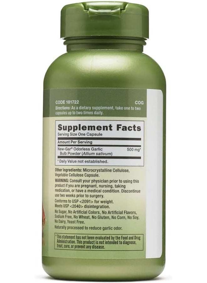 جي إن سي ثوم عديم الرائحة 500 ملغ 100 كبسولة - Image 2