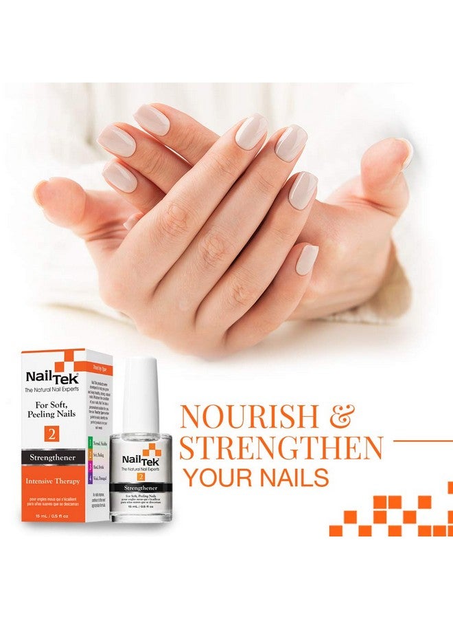 Nail Tek Intensive Therapy 2 For Weak Thin Soft Peeling Nails With Protein Formula Reinforces Thickens Nails Promotes Strength And Flexibility 0.5 Ounce 1 Pack - Image 2