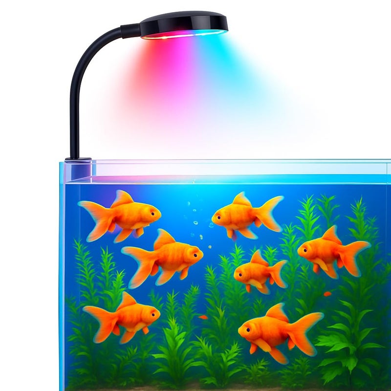 VAYINATO إضاءة قابلة للتعديل لحوض السمك نانو ميني صغير كامل الطيف - أسود من بيتزلايف وورلد - Image 1