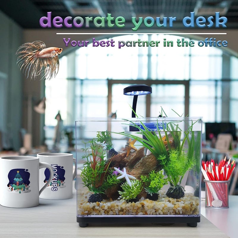 VAYINATO إضاءة قابلة للتعديل لحوض السمك نانو ميني صغير كامل الطيف - أسود من بيتزلايف وورلد - Image 3