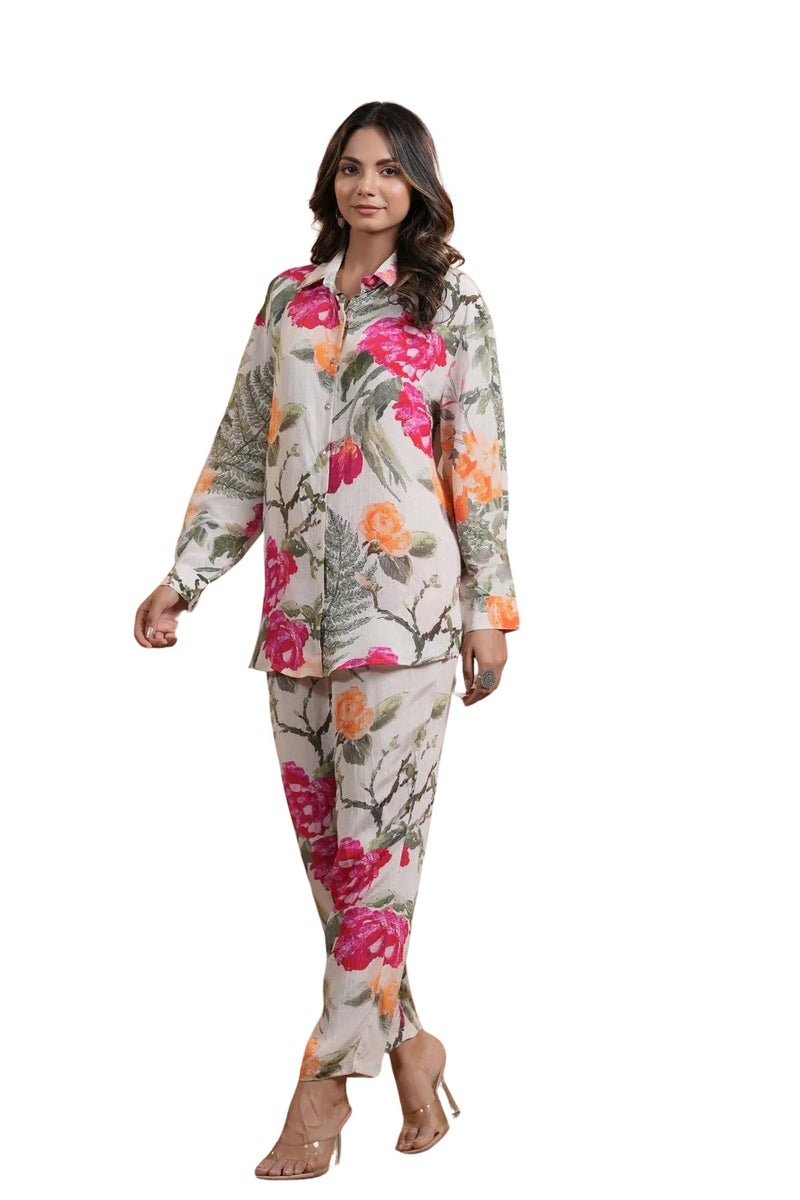 Kalaanj Reyon Bland Regular Women Kurta Set (KALSS24SK-6_SP-83-2XL_Multicolor - Image 1