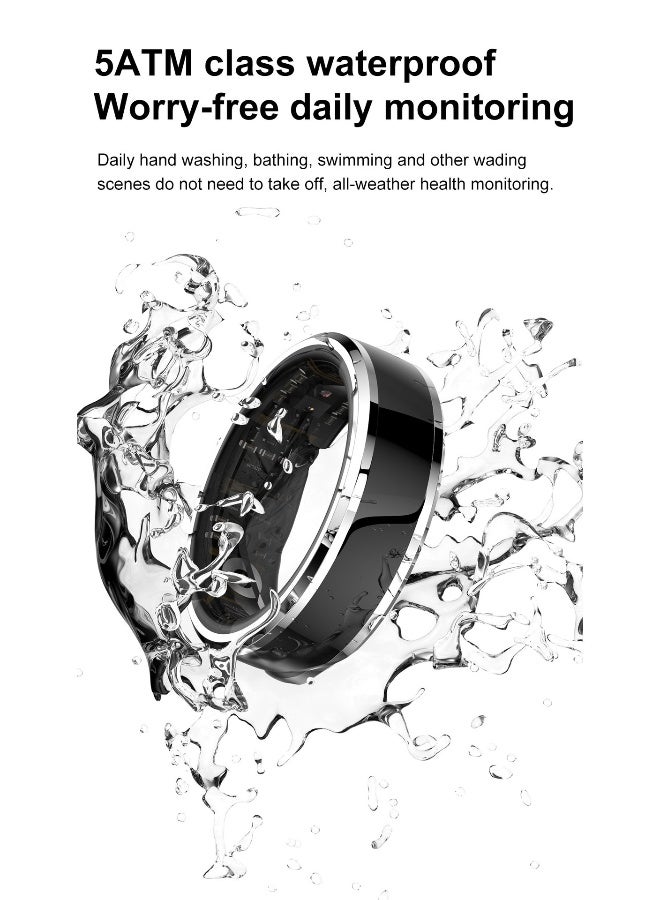 Smart Ring Fitness for Men Women, Health Sleep Heart Rate Oxygen Smart Ring ,IP67 Waterproof Bluetooth Rings Injection Glue CYFIT Sports Smart Ring - Image 2