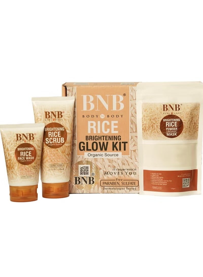 BNB Rice Brightening Glow Kit 3 in 1