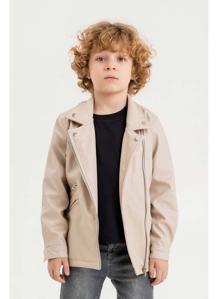 Gold Class Kidswear Zippered Boys Leather Jacket  - Image 1