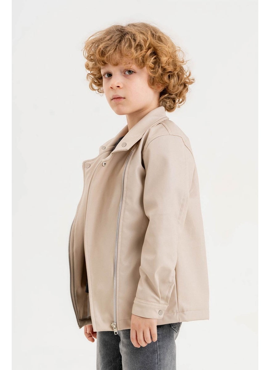 Gold Class Kidswear Zippered Boys Leather Jacket  - Image 3
