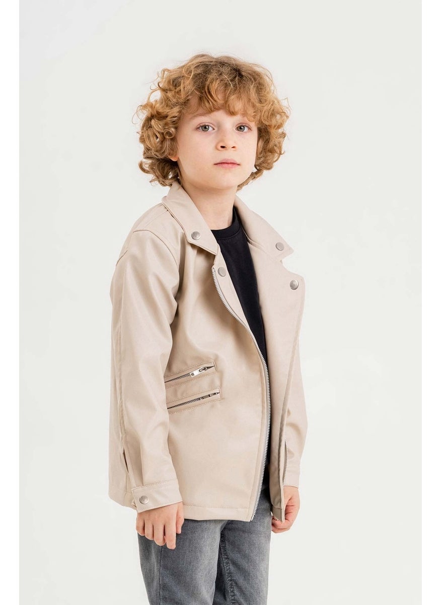 Zippered Boys Leather Jacket - pzsku/ZECDE8DF3AA356FE6A483Z/45/_/1730513652/17e8f5f3-61a7-43de-8680-2094cb7ba61a