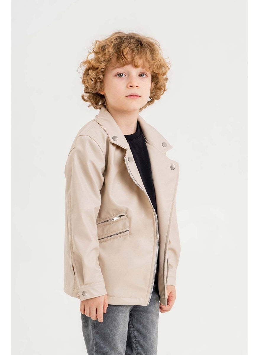 Gold Class Kidswear Zippered Boys Leather Jacket  - Image 2