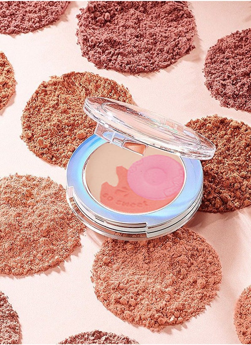 COLORINA 4 Pcs Multi-Colored Blush Powder Set, Long Lasting Contour and Highlighter Palette, Matte & Shimmer Finishes, Long Wearing Lightweight Makeup Gift Kit for Cheek & Eye  - Image 5