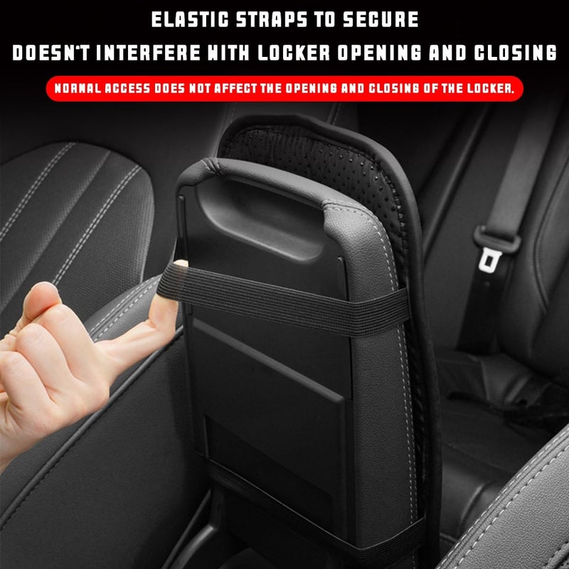 Bittwee Car Center Console Cushion Cover, Auto Armrest Storage Box Mat, Leather Armrest Seat Box Cover Protector, Universal Center Console Armrest Cover, Interior Protection for Most Car（Red） - Image 5