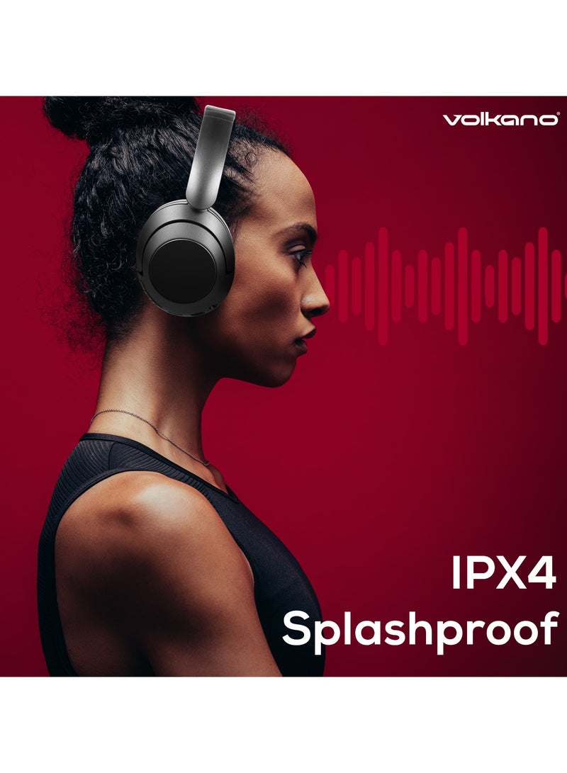 Volkano Ephemeris Series Active Noise Cancelling Headphones with Multiple Modes, Hi-Res Sound, Fast Charge, Soft Earcups, Bluetooth Headphones, Travel Black - Image 3