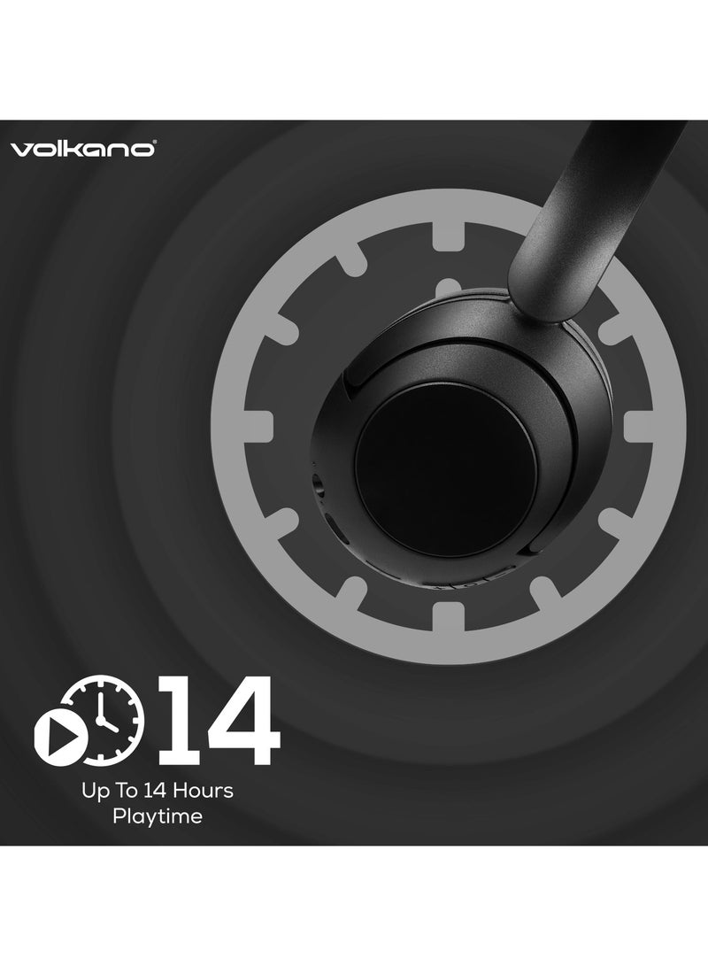 Volkano Ephemeris Series Active Noise Cancelling Headphones with Multiple Modes, Hi-Res Sound, Fast Charge, Soft Earcups, Bluetooth Headphones, Travel Black - Image 4
