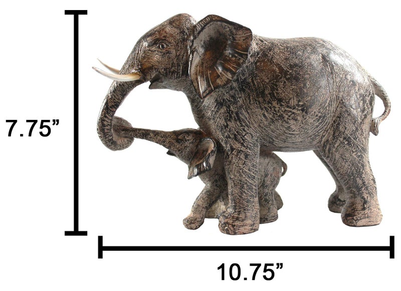Seraphic Large Elephant Decor Gifts for Women  African Elephants Mother with Walking Baby Statue - Image 5