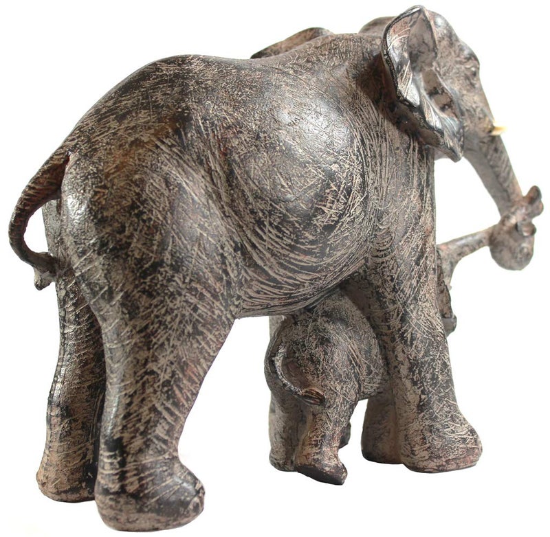 Seraphic Large Elephant Decor Gifts for Women  African Elephants Mother with Walking Baby Statue - Image 4