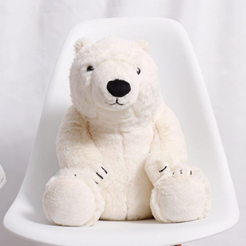 OUKEYI Polar Bear Stuffed Animal,35cm Kids Throw Pillow Super Soft Polar Bear Stuffed Animals Toy Kawaii Ice Bear Plushie Adorable Teddy Bear Dolls Hugging/Body Pillow Decor Birthday Gifts for Girls Boys - Image 5