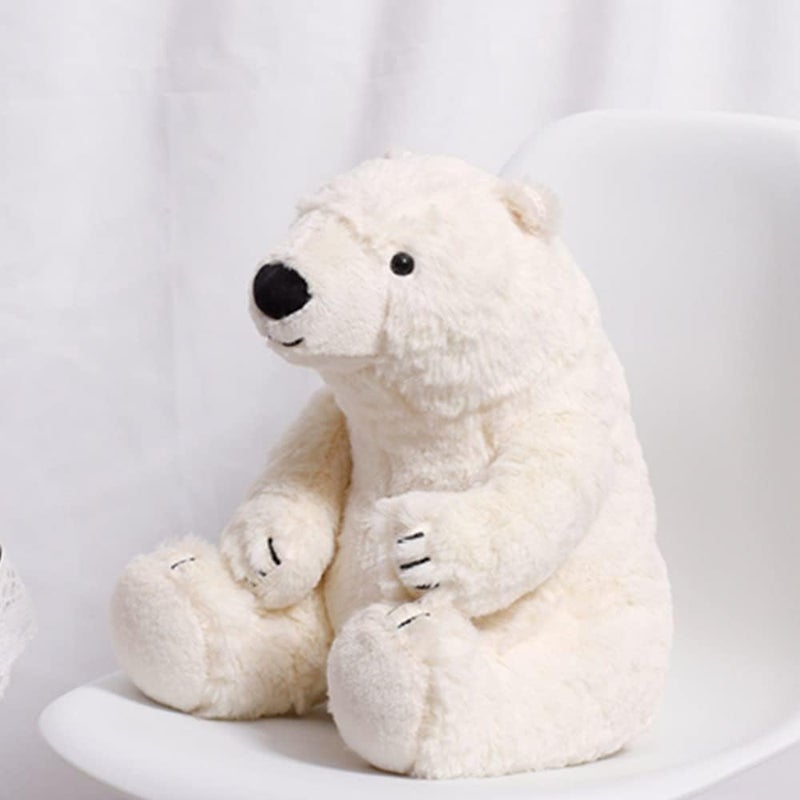 OUKEYI Polar Bear Stuffed Animal,35cm Kids Throw Pillow Super Soft Polar Bear Stuffed Animals Toy Kawaii Ice Bear Plushie Adorable Teddy Bear Dolls Hugging/Body Pillow Decor Birthday Gifts for Girls Boys - Image 2