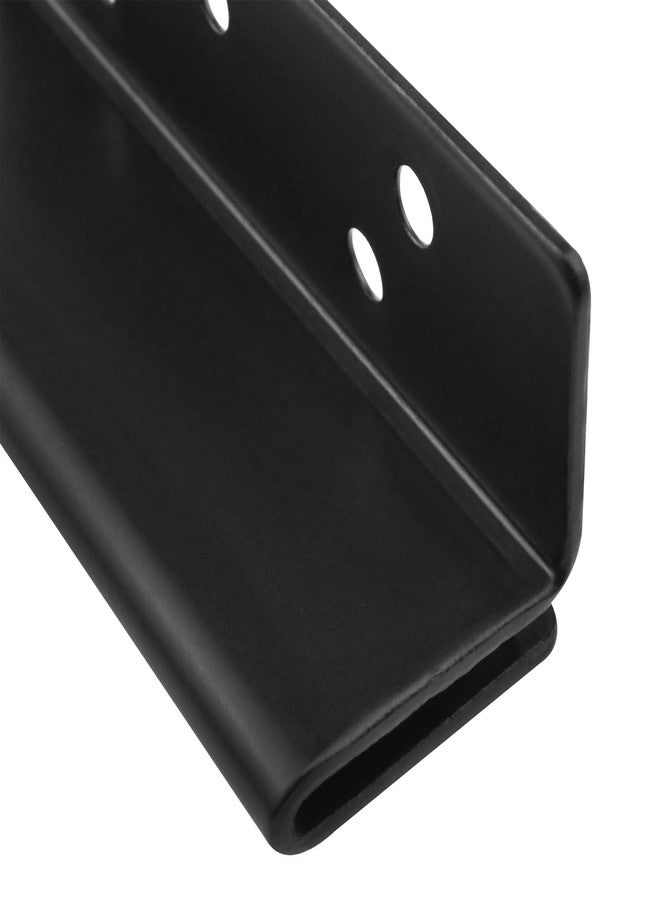 Dsjnf Bed Frame Bed Post Double Hook Slot Bracket Bed Hardware Bracket Bed Frame Hook Heavy Duty Bed Hardware Plate Slot Attachment Bracket Bed Accessories for Wooden Bed Black 2pcs, DJF-41678 - Image 4