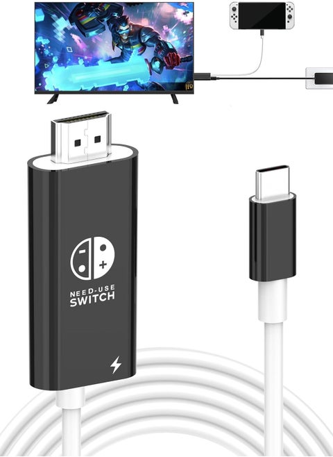 USB C to HDMI Adapter Cable Compatible with Nintendo Switch, Type-C to HDMI Conversion Cable Replaces The Switch Docking Station for TV Projection Screen, Nintendo Switch OLED Dock