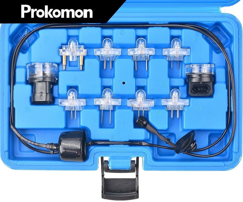 Prokomon 11-Piece Noid Light Test Kit; Fuel Injector Tester with 8 Noids for Most Cars - Image 2