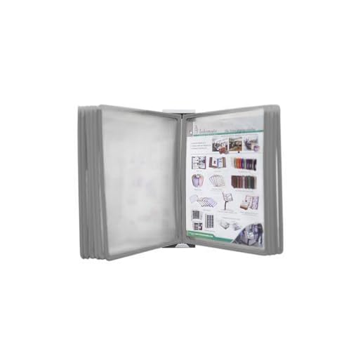 Infomate Wall Unit Folder A4 with 10 Folders - Wall Hanging Documents Storage File Folders - Grey colored folders - Image 2