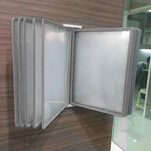 Infomate Wall Unit Folder A4 with 10 Folders - Wall Hanging Documents Storage File Folders - Grey colored folders - Image 4