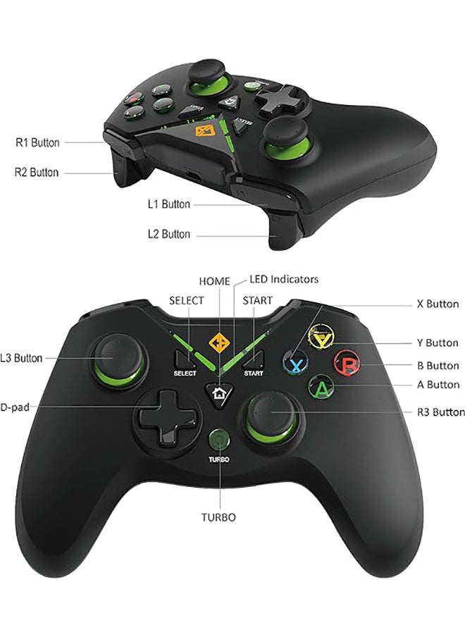 Cosmic Byte - C3070W Nebula 2.4G Wireless Gamepad for PC supports Windows XP/7/8/10/11, Sensitive Triggers, Upgraded with USB C Port, Rubberized Texture - Image 1
