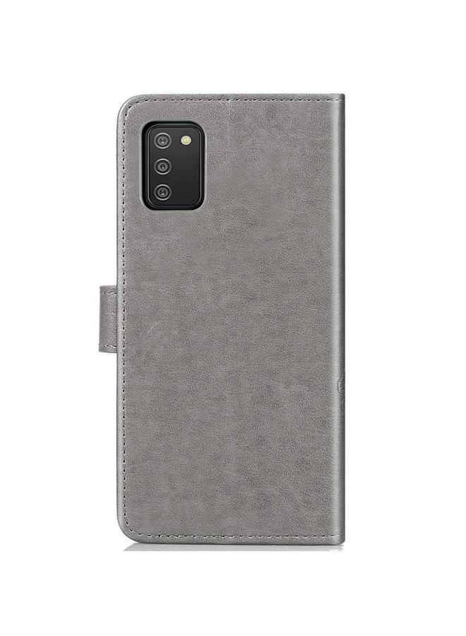 S-TOP Case For Samsung Galaxy A03s 166mm Four-leaf Clasp Embossed Leather Case with Lanyard & Card Slot & Wallet & Holder - Image 3