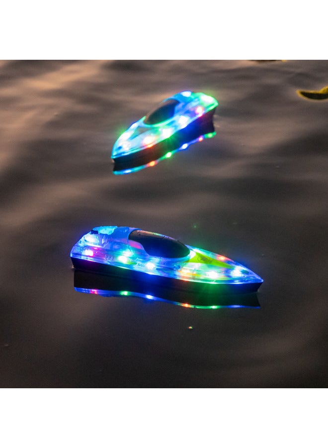 Cool Light Long-lasting 60 Minutes Remote Controlled Yacht Night Light Children's Water Toy Boat High-speed Racing Boat-Color:Green-Specifications:Standard 3.7V 1000mAh - Image 3