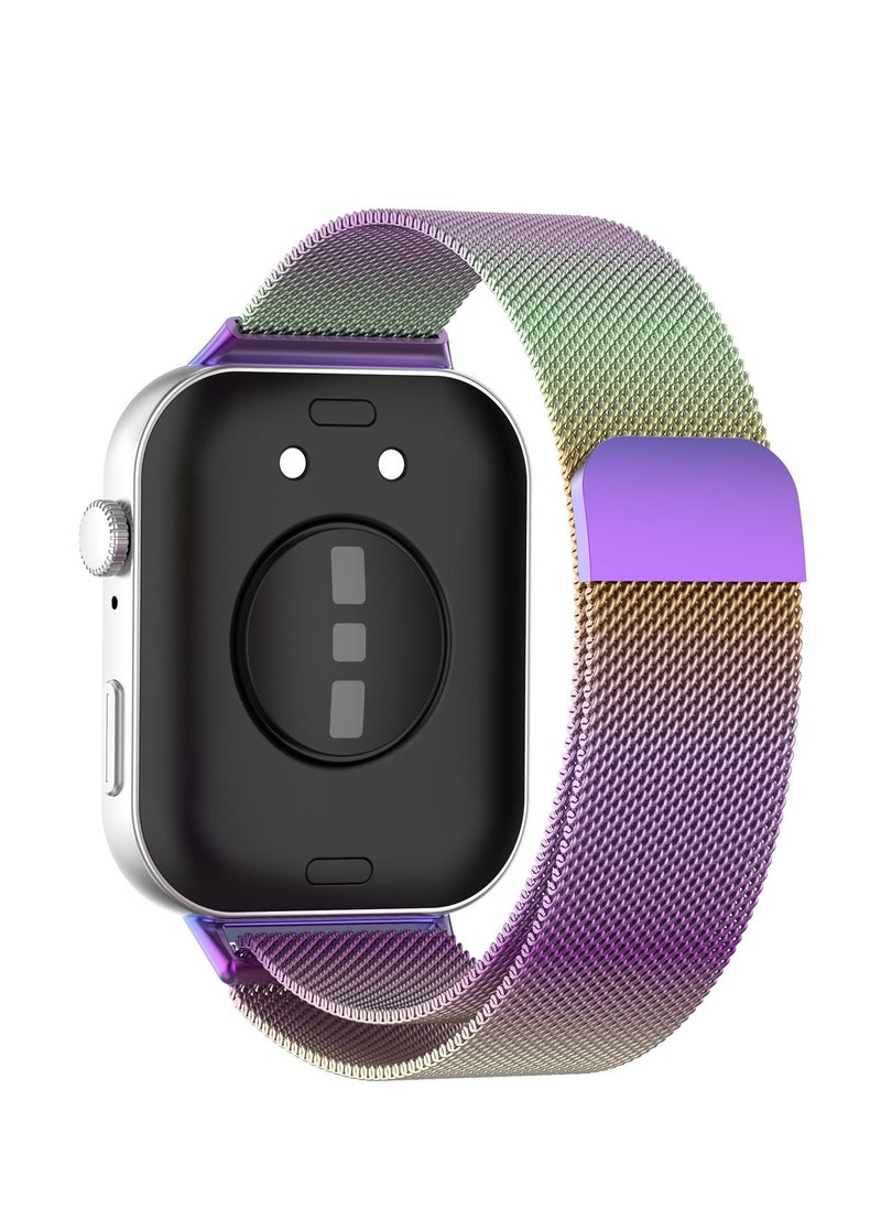 Generic - Magnetic Strap For Huawei Watch Fit3 Stainless Steel Milanese Loop For Huawei Watch Fit3 Wristband Bracelet Accessories (Rainbow) - Image 1