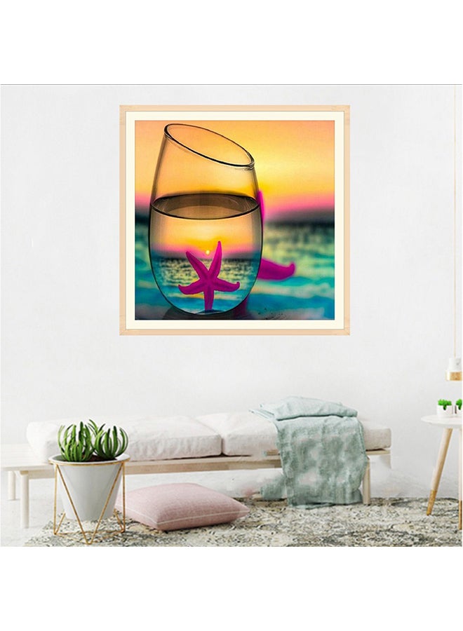 4-Piece DIY 5D Needlework Crystal Diamond Painting Multicolour 30x30cm - Image 2