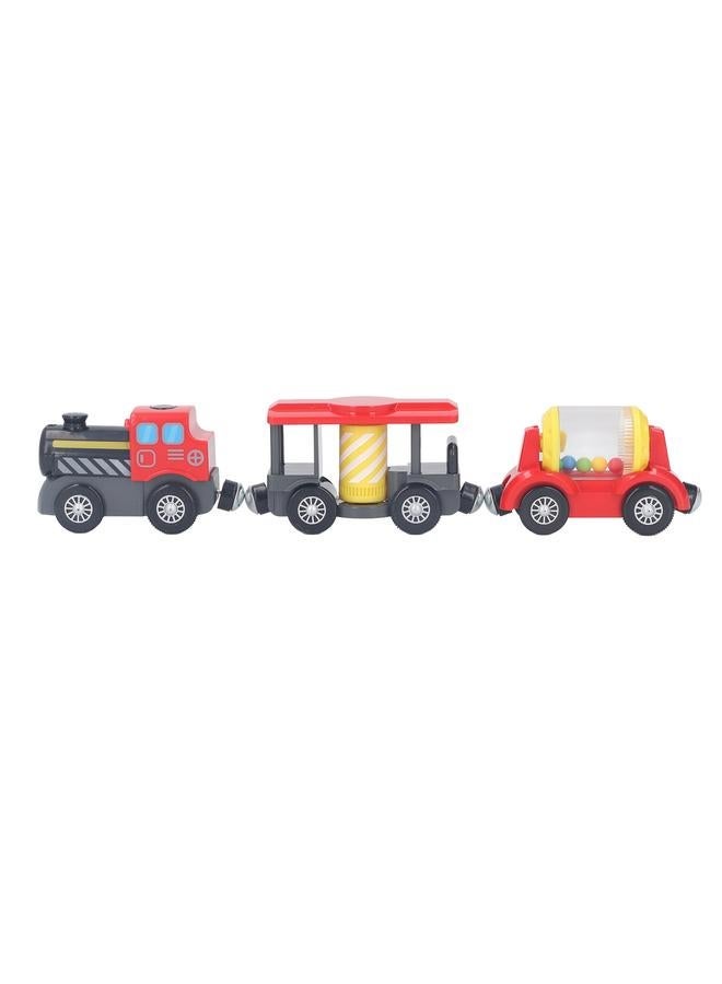 NIBEMINENT Battery Operated Locomotive Train Magnetic Connection Toy Interactive Sound Electric for Kids Type 2  - Image 1