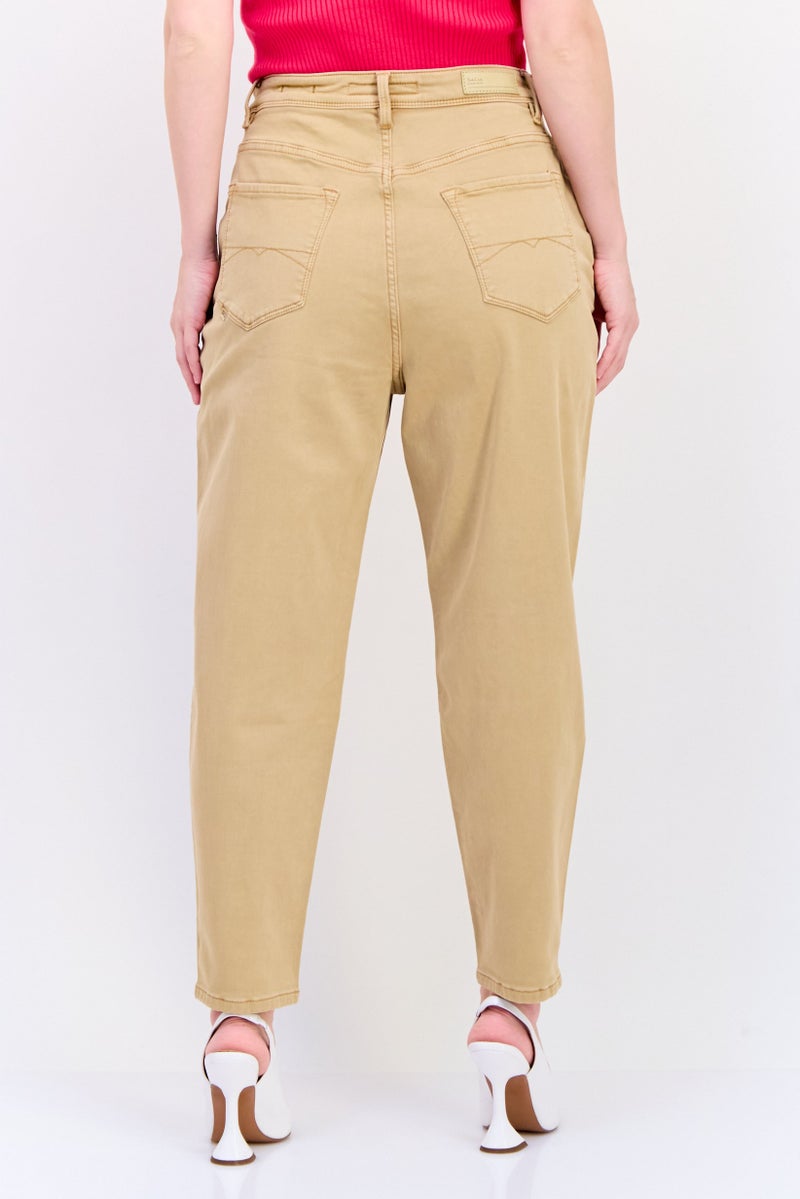 SALSA Women Regular Fit Washed Stretchable Jeans, Beige - Image 3