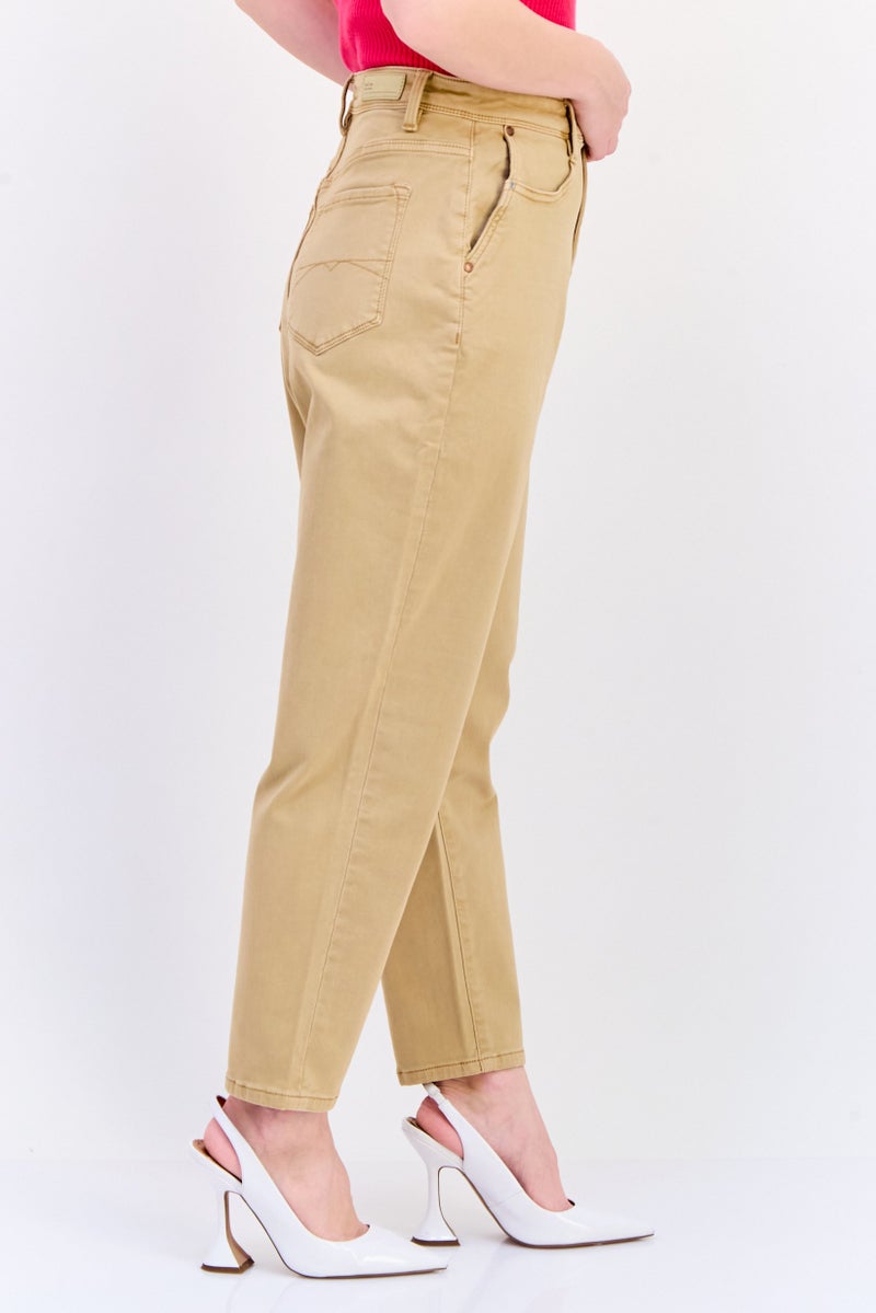 SALSA Women Regular Fit Washed Stretchable Jeans, Beige - Image 2