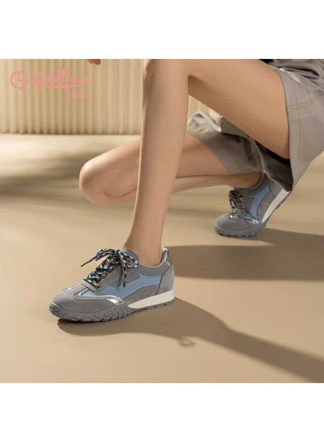 Goldlion Women'S Thick-Soled Training Shoes For Summer 2025, Lightweight Casual Sports Shoes For Petite Women, G688510240 Gray Blue, Size 37 - Image 1