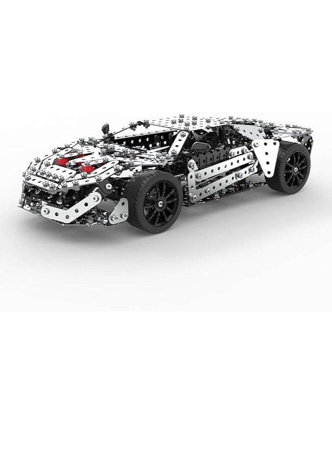 3D Metal Puzzle Sports Car Model for Adults  Kids, 867 DIY Assemblies 3D Metal Model Construction Kit Puzzle Educational Toys, Home Cool Sports Car Decorations - Image 1