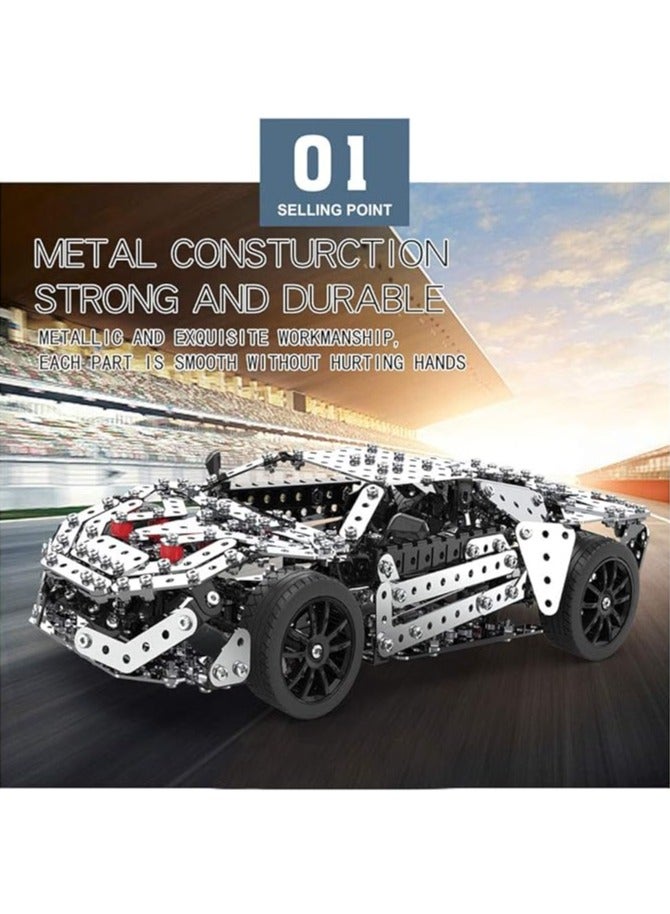 3D Metal Puzzle Sports Car Model for Adults  Kids, 867 DIY Assemblies 3D Metal Model Construction Kit Puzzle Educational Toys, Home Cool Sports Car Decorations - Image 4