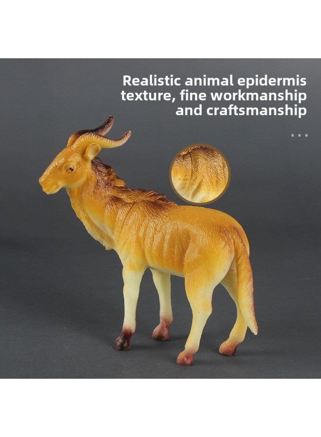 Children's Simulation Wild Animal Toy Hippo Rhino Camel Elephant Panda Model Hand-made Scene Ornament Set-Color:X-142 Black Antelope  - Image 5