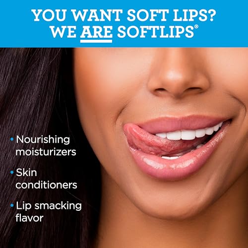 Softlips Daily Lip Moisturizer For Very Dry Lips, Vanilla Flavored Lip Balm, SPF 20, Hydrates, Soothes & Prevents Chapped Lips, Smooth Glide Formula, Dermatologist Tested, Pack of 2 Chap Sticks, 6 ct - Image 2