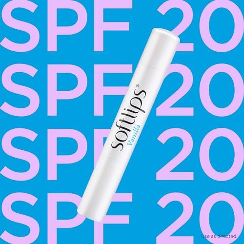 Softlips Daily Lip Moisturizer For Very Dry Lips, Vanilla Flavored Lip Balm, SPF 20, Hydrates, Soothes & Prevents Chapped Lips, Smooth Glide Formula, Dermatologist Tested, Pack of 2 Chap Sticks, 6 ct - Image 4