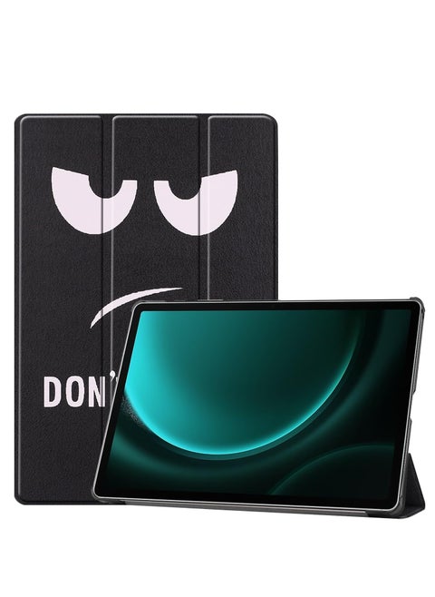 Case for Samsung Galaxy Tab S9 FE Plus 12.4 Inch 2023 SM-X610/SM-X616 Premium Leather Flap Tablet Case with Stand Function Auto Wake/Sleep Cover (Big eyes)