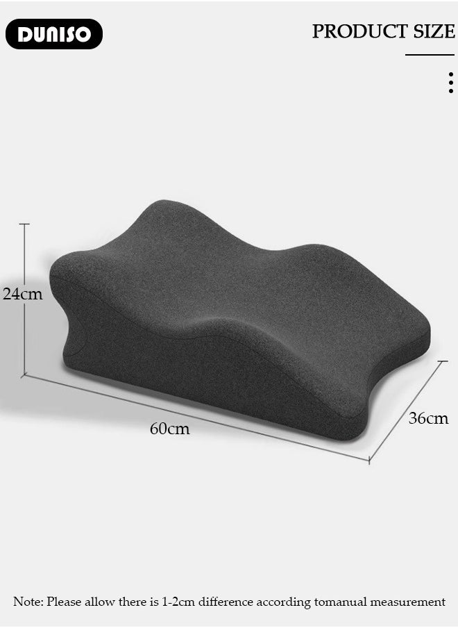 DUNISO - Leg Elevation Pillow with Memory Foam, High-Density Leg Rest Elevating Wedge Pillow Relieves Leg Pain, Hip & Knee Pain, Improves Blood Circulation, Reduces Swelling, Detachable Lumbar Support Pillow for Sleeping Reading - Image 1