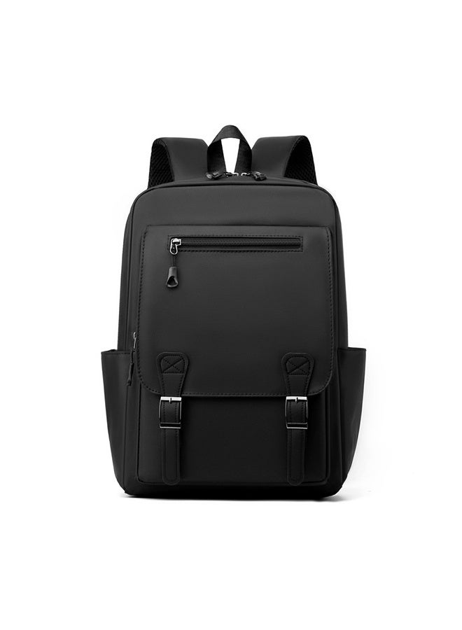 أوبتيا حقيبة ظهر للكمبيوتر المحمول المدرسي، حقيبة سفر للأعمال، حقيبة ظهر مقاومة للسرقة ومصرح بها على متن الطائرات، حقيبة كتف مقاومة للماء للمكتب للرجال مع جيب للكمبيوتر المحمول، أسود - Image 1