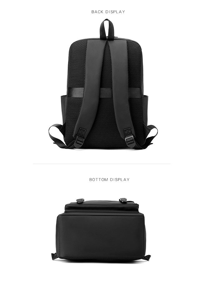 أوبتيا حقيبة ظهر للكمبيوتر المحمول المدرسي، حقيبة سفر للأعمال، حقيبة ظهر مقاومة للسرقة ومصرح بها على متن الطائرات، حقيبة كتف مقاومة للماء للمكتب للرجال مع جيب للكمبيوتر المحمول، أسود - Image 5