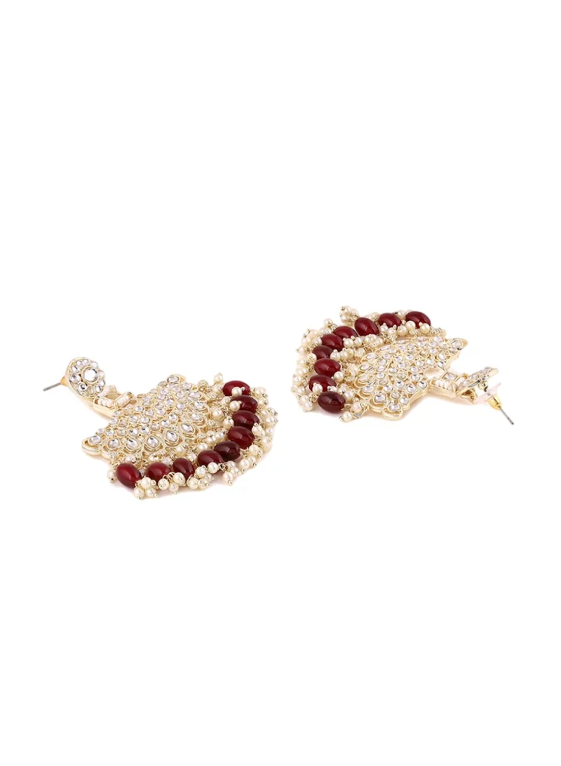 Priyaasi Classic Kundan Chandbalis Earrings