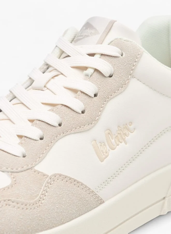 Lee Cooper Womens Logo Detail Sneakers With Lace-Up Closure