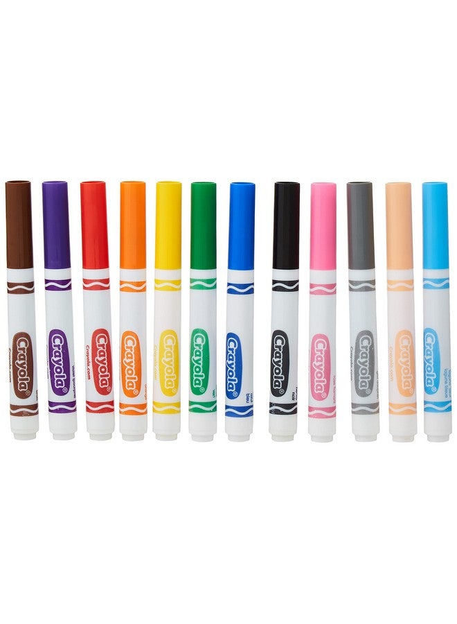 Crayola CRA-58-7712 Classic Non-Washable Marker, Broad-Line, 12 Colors/Set - Image 3
