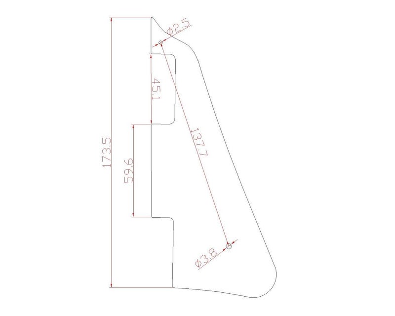 KAISH Black 3 Ply LP Guitar Pickguard with Chrome Stainless Steel Bracket and Steel Mounting Screws for USA Les Paul - Image 2